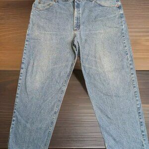 Brittania Vintage Tapered Leg Relaxed Denim Blue Jeans Men's Size 40x30 Light
